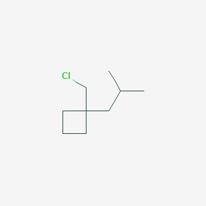 molecular formula C9H17Cl B13173146 1-(Chloromethyl)-1-(2-methylpropyl)cyclobutane 