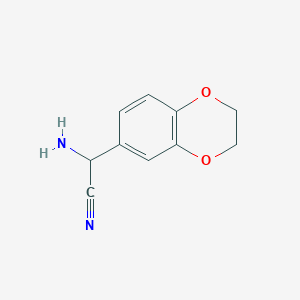 molecular formula C10H10N2O2 B13173152 2-Amino-2-(2,3-dihydro-1,4-benzodioxin-6-yl)acetonitrile 