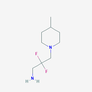 2,2-Difluoro-3-(4-methylpiperidin-1-yl)propan-1-amine