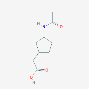 2-(3-Acetamidocyclopentyl)acetic acid