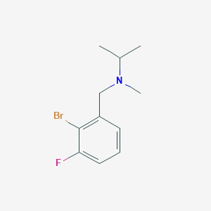 molecular formula C11H15BrFN B13173182 [(2-Bromo-3-fluorophenyl)methyl](methyl)(propan-2-yl)amine 