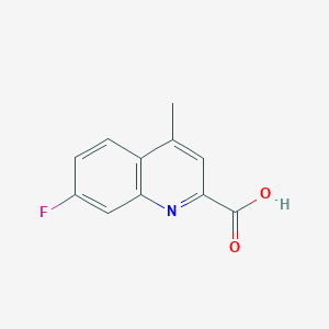 molecular formula C11H8FNO2 B13173225 7-Fluoro-4-methylquinoline-2-carboxylic acid 