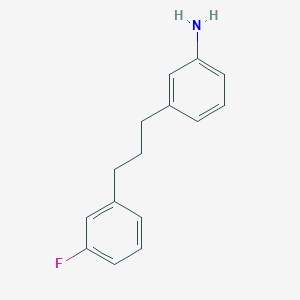 molecular formula C15H16FN B13173235 3-[3-(3-Fluorophenyl)propyl]aniline 