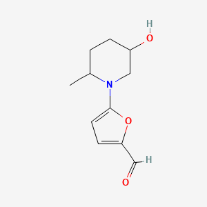 5-(5-Hydroxy-2-methylpiperidin-1-yl)furan-2-carbaldehyde