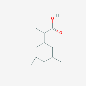 molecular formula C12H22O2 B13173257 2-(3,3,5-Trimethylcyclohexyl)propanoic acid 