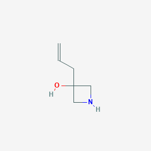 molecular formula C6H11NO B13173279 3-(Prop-2-en-1-yl)azetidin-3-ol 