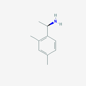 molecular formula C10H15N B13173290 (1R)-1-(2,4-dimethylphenyl)ethanamine 