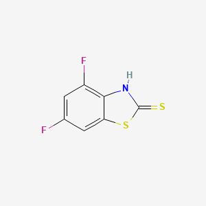 molecular formula C7H3F2NS2 B13173294 4,6-Difluoro-2,3-dihydro-1,3-benzothiazole-2-thione 