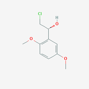 molecular formula C10H13ClO3 B13173311 (1R)-2-chloro-1-(2,5-dimethoxyphenyl)ethanol 