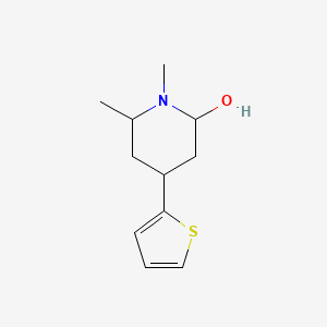 1,6-Dimethyl-4-(thiophen-2-yl)piperidin-2-ol