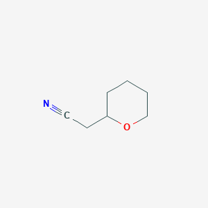 B1317333 2-(Tetrahydro-2H-pyran-2-YL)acetonitrile CAS No. 75394-84-2