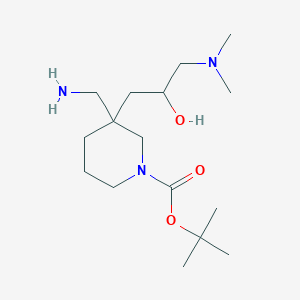 tert-Butyl 3-(aminomethyl)-3-[3-(dimethylamino)-2-hydroxypropyl]piperidine-1-carboxylate