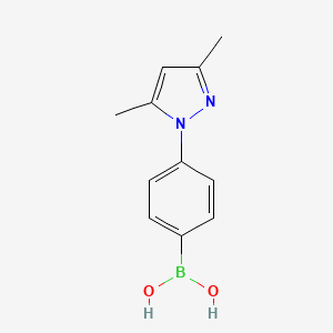 molecular formula C11H13BN2O2 B1317339 (4-(3,5-二甲基-1H-吡唑-1-基)苯基)硼酸 CAS No. 1025495-85-5