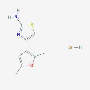 molecular formula C9H11BrN2OS B13173401 4-(2,5-Dimethylfuran-3-yl)-1,3-thiazol-2-amine hydrobromide 