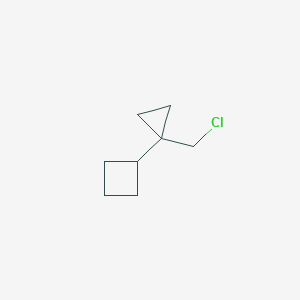 molecular formula C8H13Cl B13173426 [1-(Chloromethyl)cyclopropyl]cyclobutane 