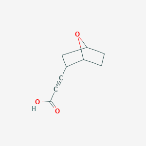 molecular formula C9H10O3 B13173445 3-{7-Oxabicyclo[2.2.1]heptan-2-yl}prop-2-ynoic acid 