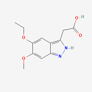 2-(5-ethoxy-6-methoxy-1H-indazol-3-yl)acetic acid