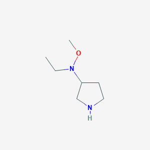 molecular formula C7H16N2O B13173450 N-Ethyl-N-methoxypyrrolidin-3-amine 