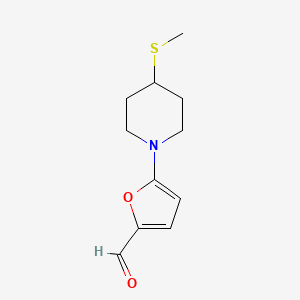 5-[4-(Methylsulfanyl)piperidin-1-yl]furan-2-carbaldehyde