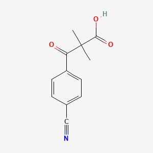 3-(4-Cyanophenyl)-2,2-dimethyl-3-oxopropanoic acid