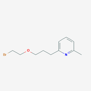 molecular formula C11H16BrNO B13173487 2-[3-(2-Bromoethoxy)propyl]-6-methylpyridine CAS No. 1221722-80-0