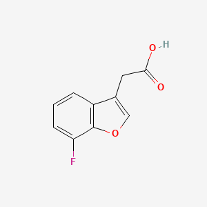 molecular formula C10H7FO3 B13173496 2-(7-Fluoro-1-benzofuran-3-yl)acetic acid 