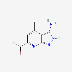 B1317350 6-(difluoromethyl)-4-methyl-1H-pyrazolo[3,4-b]pyridin-3-amine CAS No. 925146-05-0