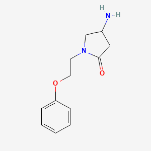 molecular formula C12H16N2O2 B13173522 4-Amino-1-(2-phenoxyethyl)pyrrolidin-2-one 