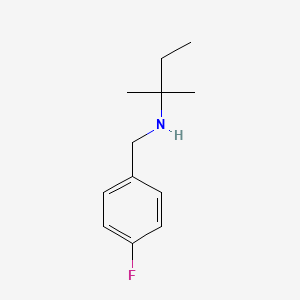 molecular formula C12H18FN B13173528 [(4-Fluorophenyl)methyl](2-methylbutan-2-YL)amine 