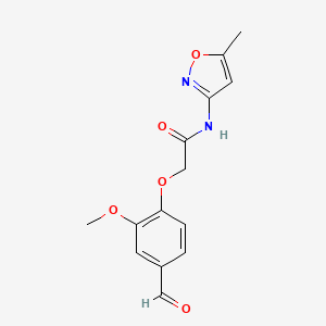 2-(4-formyl-2-methoxyphenoxy)-N-(5-methylisoxazol-3-yl)acetamide