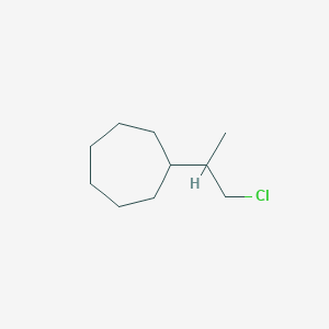 molecular formula C10H19Cl B13173595 (1-Chloropropan-2-yl)cycloheptane 