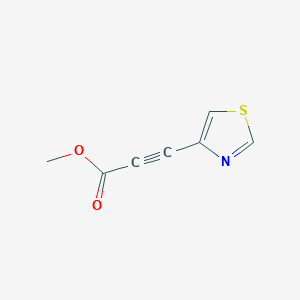 molecular formula C7H5NO2S B13173598 Methyl 3-(1,3-thiazol-4-yl)prop-2-ynoate 