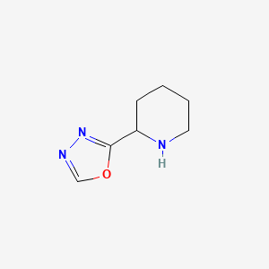 molecular formula C7H11N3O B13173631 2-(1,3,4-Oxadiazol-2-yl)piperidine 