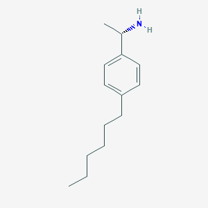 molecular formula C14H23N B13173633 (1S)-1-(4-Hexylphenyl)ethan-1-amine 