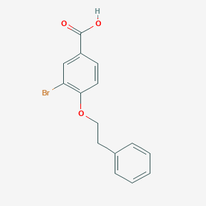 molecular formula C15H13BrO3 B1317364 3-Bromo-4-phenethoxybenzoic acid CAS No. 887029-51-8