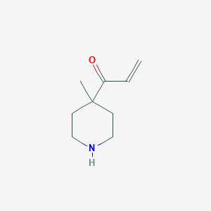 molecular formula C9H15NO B13173641 1-(4-Methylpiperidin-4-yl)prop-2-en-1-one 