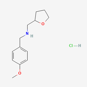 B1317365 (4-Methoxyphenyl)-N-(tetrahydro-2-furanylmethyl)-methanamine hydrochloride CAS No. 1048640-87-4