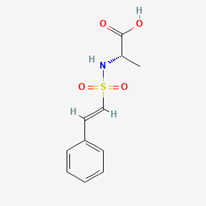 molecular formula C11H13NO4S B13173654 (2S)-2-({[2-phenylvinyl]sulfonyl}amino)propanoic acid 