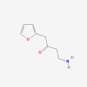 molecular formula C8H11NO2 B13173671 4-Amino-1-(furan-2-yl)butan-2-one 