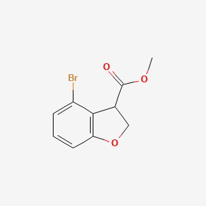 molecular formula C10H9BrO3 B13173682 Methyl 4-bromo-2,3-dihydro-1-benzofuran-3-carboxylate 