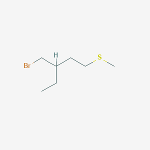 3-(Bromomethyl)-1-(methylsulfanyl)pentane