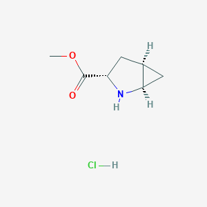 molecular formula C7H12ClNO2 B13173719 Methyl (1R,3S,5R)-2-azabicyclo[3.1.0]hexane-3-carboxylate hydrochloride 