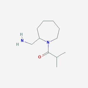 molecular formula C11H22N2O B13173723 1-[2-(Aminomethyl)azepan-1-YL]-2-methylpropan-1-one 