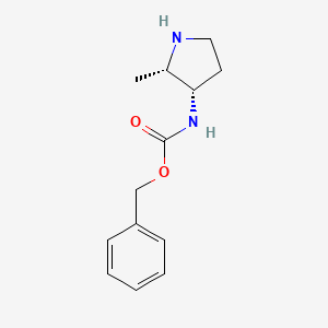 molecular formula C13H18N2O2 B13173726 Benzyl((2S,3S)-2-methylpyrrolidin-3-yl)carbamate 