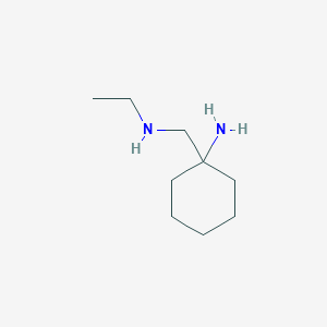 molecular formula C9H20N2 B13173729 1-[(Ethylamino)methyl]cyclohexan-1-amine 