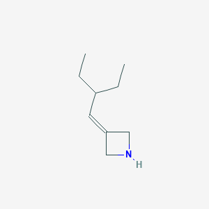 molecular formula C9H17N B13173778 3-(2-Ethylbutylidene)azetidine 