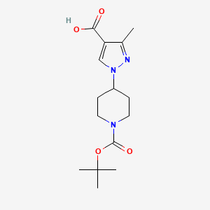 1-{1-[(tert-butoxy)carbonyl]piperidin-4-yl}-3-methyl-1H-pyrazole-4-carboxylic acid