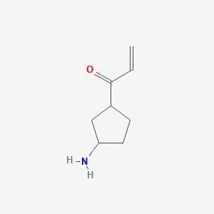 molecular formula C8H13NO B13173798 1-(3-Aminocyclopentyl)prop-2-en-1-one 