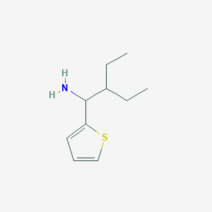 molecular formula C10H17NS B13173805 2-(1-Amino-2-ethylbutyl)thiophene 