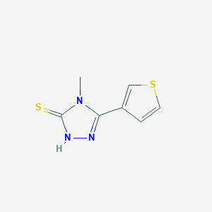 molecular formula C7H7N3S2 B13173812 4-Methyl-5-(thiophen-3-YL)-4H-1,2,4-triazole-3-thiol 